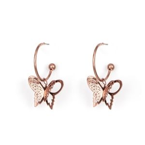 Copper Butterfly Earrings